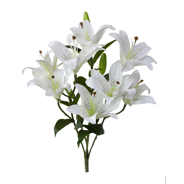 Buquê De Lírios Brancos Artificiais 3d Em Silicone | Formosin